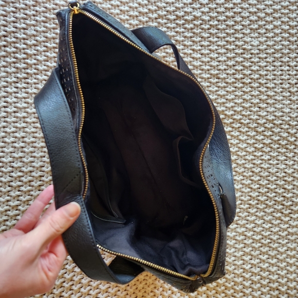 BCBG Max Azria Black Leather Purse - Picture 6 of 6